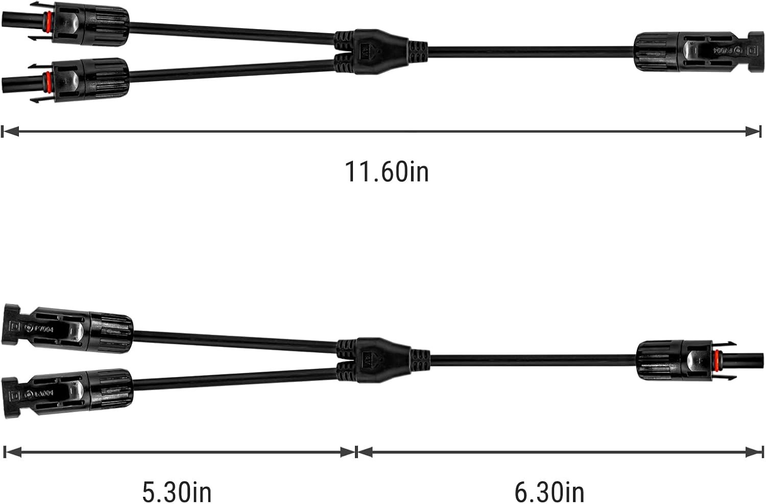 Weatherproof Solar Branch Connector Kit – 2 to 1 Y Cable for Easy Installation