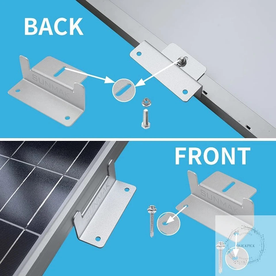16 Units per Set Solar Panel Mounting Z Brackets, Solar Panel Mounting Brackets