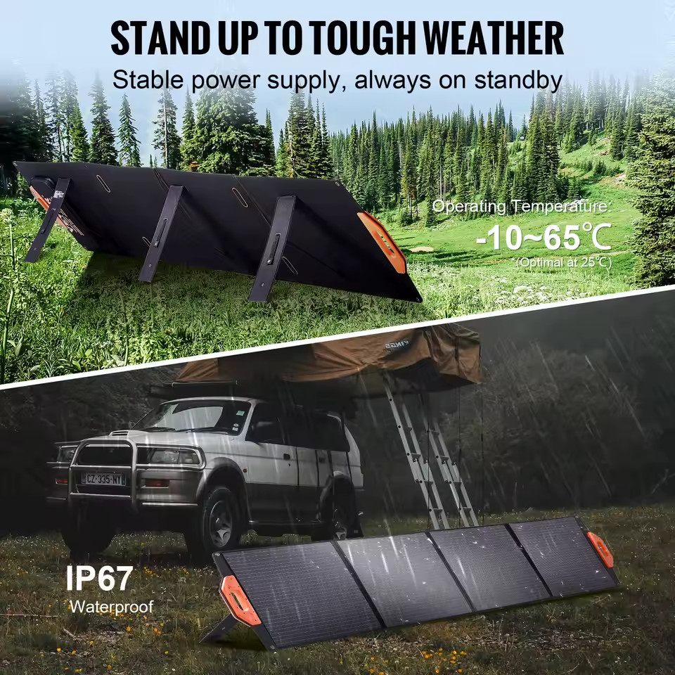 120W Portable Foldable Solar Panel Waterproof ETFE Charger for Power Station Out