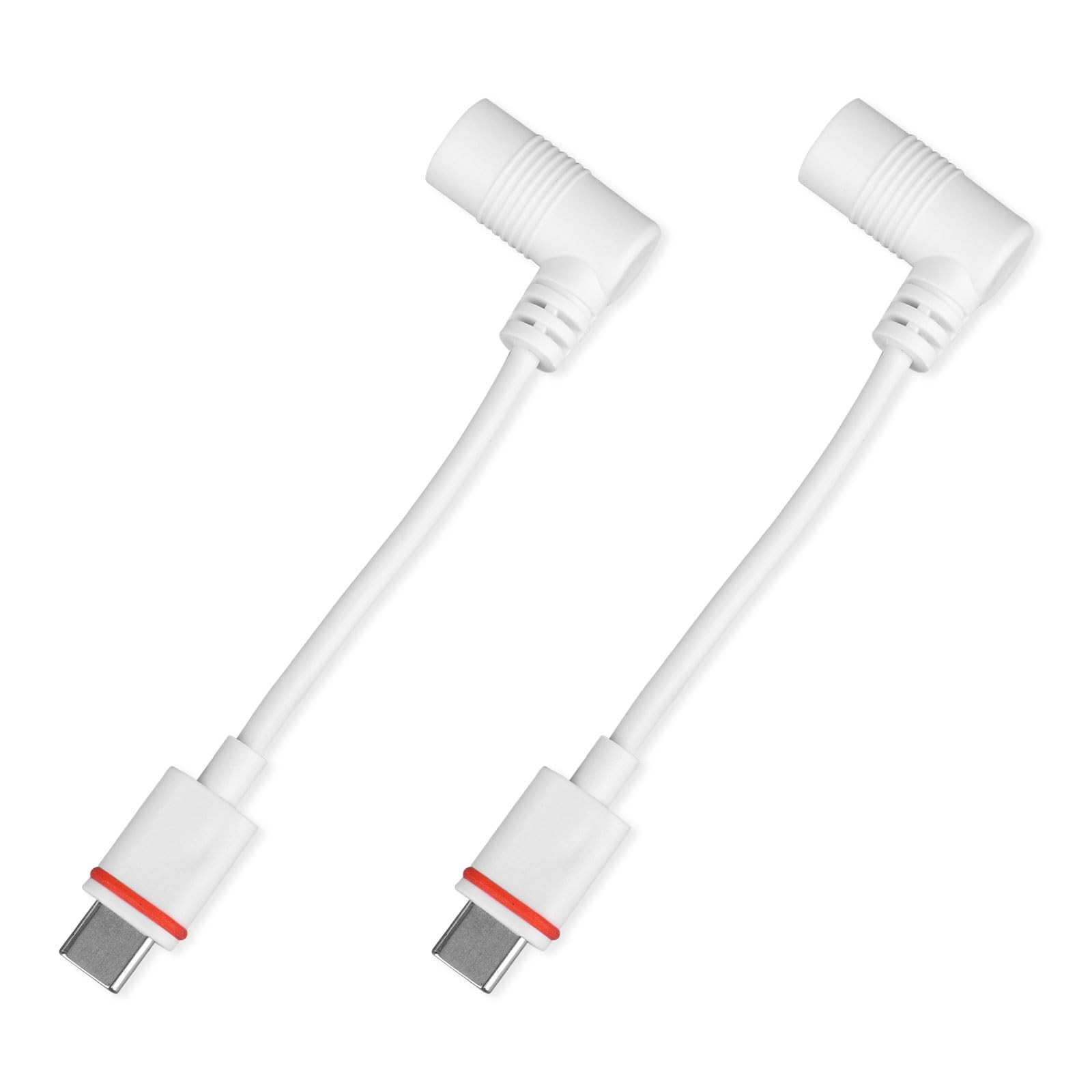 2pcs Barrel Plug to USB-C Power Adapter for Ring Solar Panel USB-C Security …