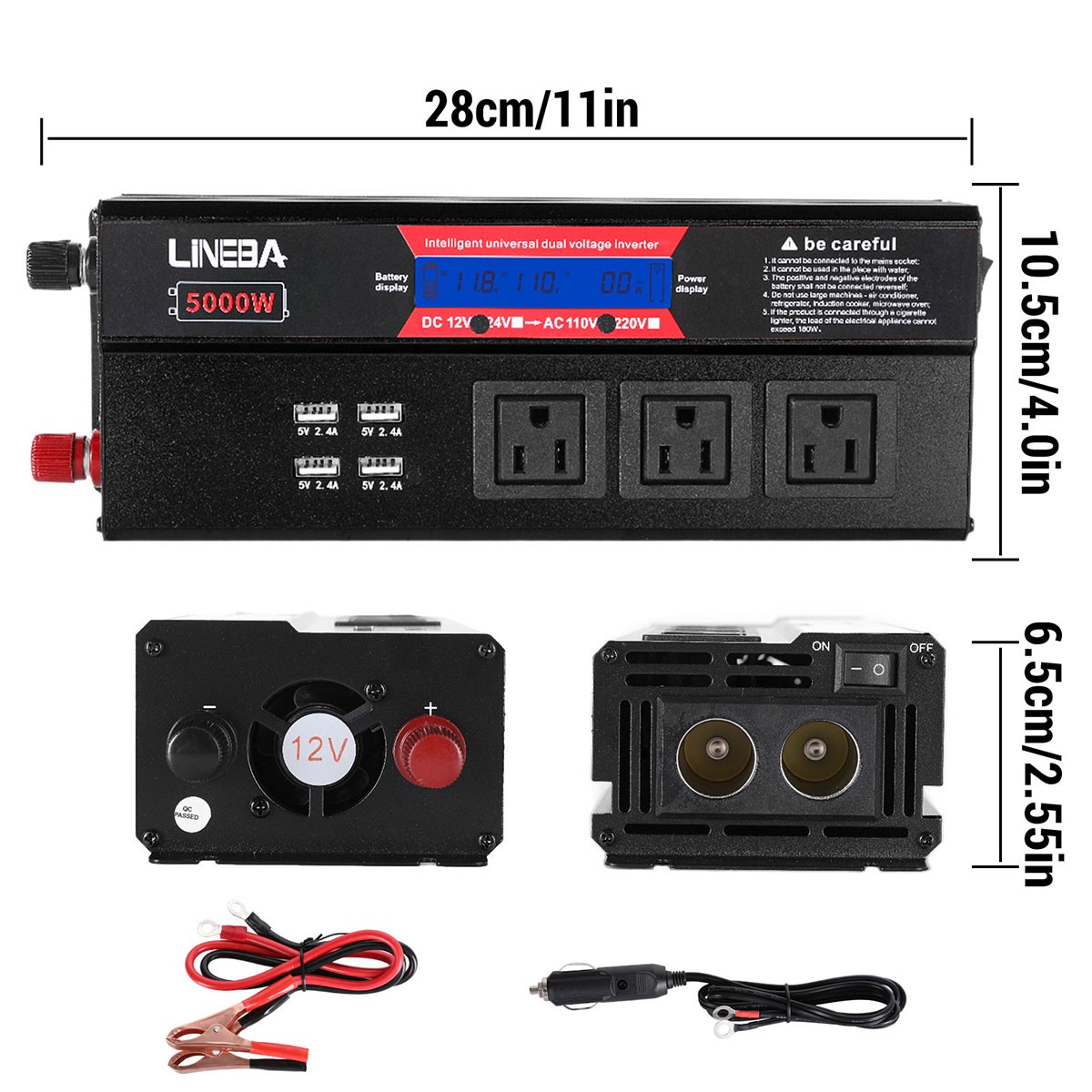 5000W Inverter Solar Panel Kit Solar Power Generator 30A Home 110V Grid System