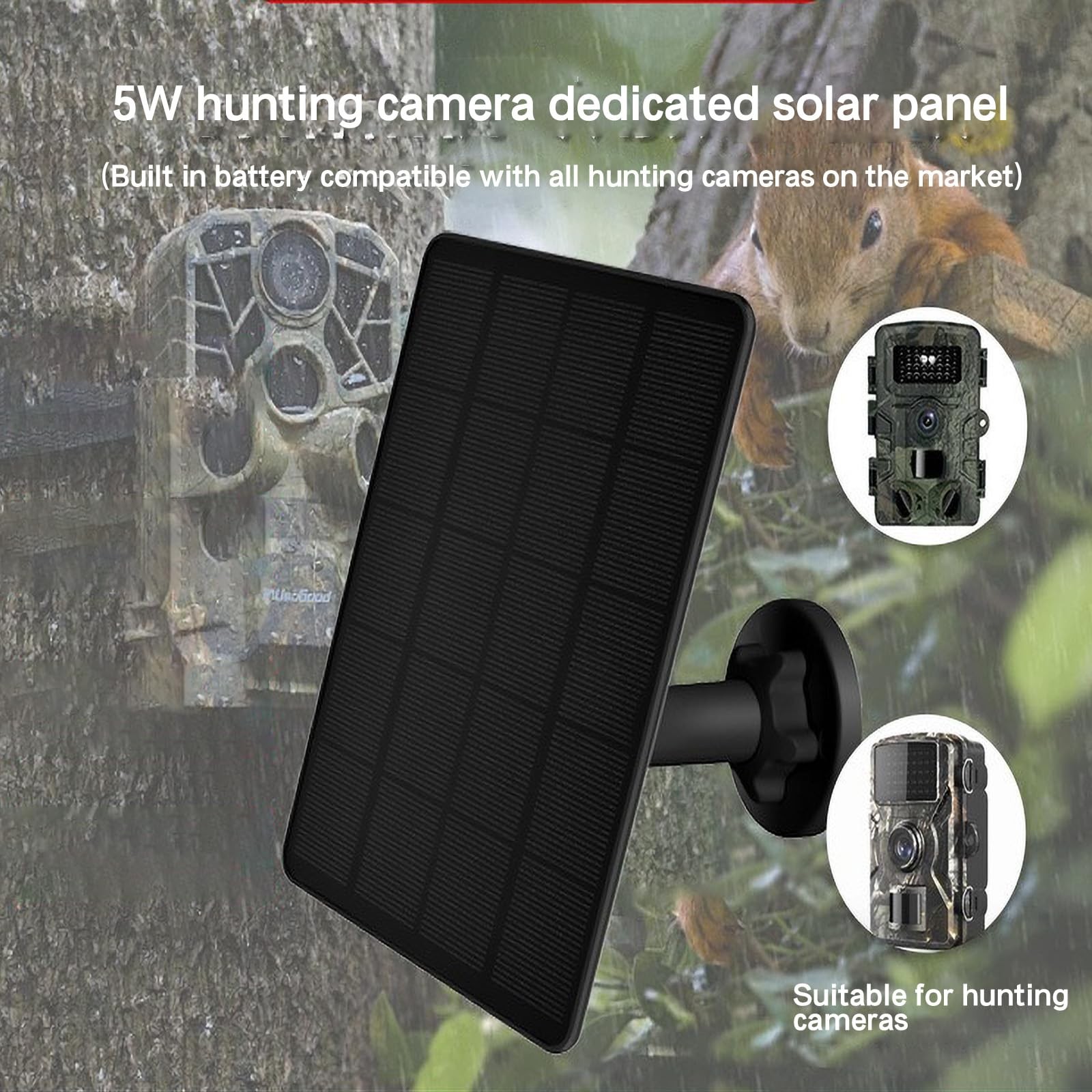 Trail Solar Panel 12V/1A 6V/1.5A Solar Battery Charger Kit Built-in 5200mAH R…
