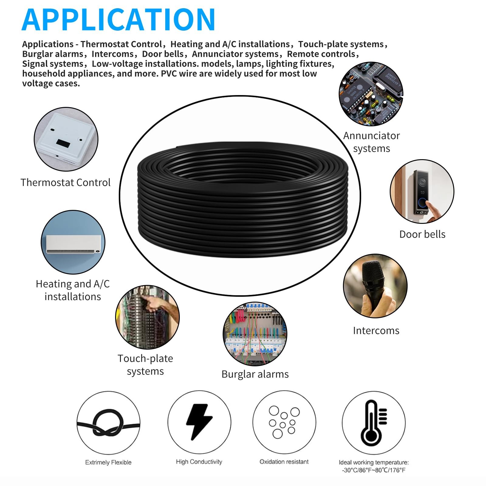 16 Gauge 7 Conductor Electrical Wire 10FT, UL 2464 16 AWG 7 Wire Cable Tinned Co