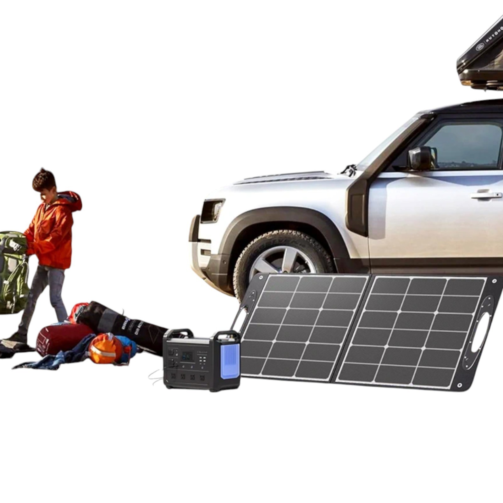 100 Watt Portable Solar Panel for Power Station, Foldable 100W Solar Panel fo…