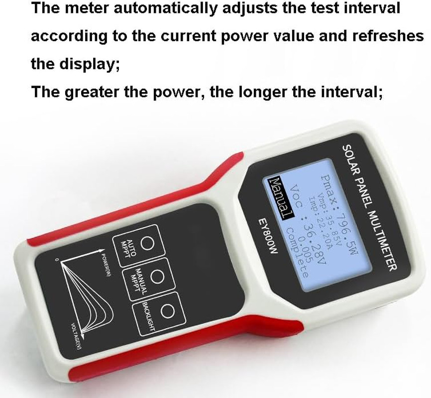 Solar Panel Tester/Ey800W Solar Panel Meter/Pv Testing Instrument Ultra Open Cir