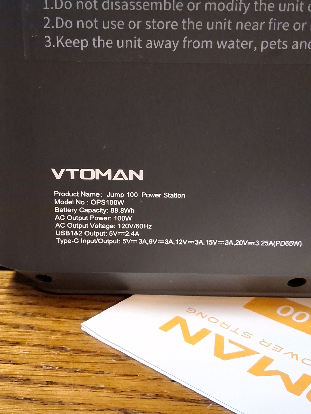 VTOMAN Jump 100 Compact Portable Power Station 100W **Factory Refurbished ***