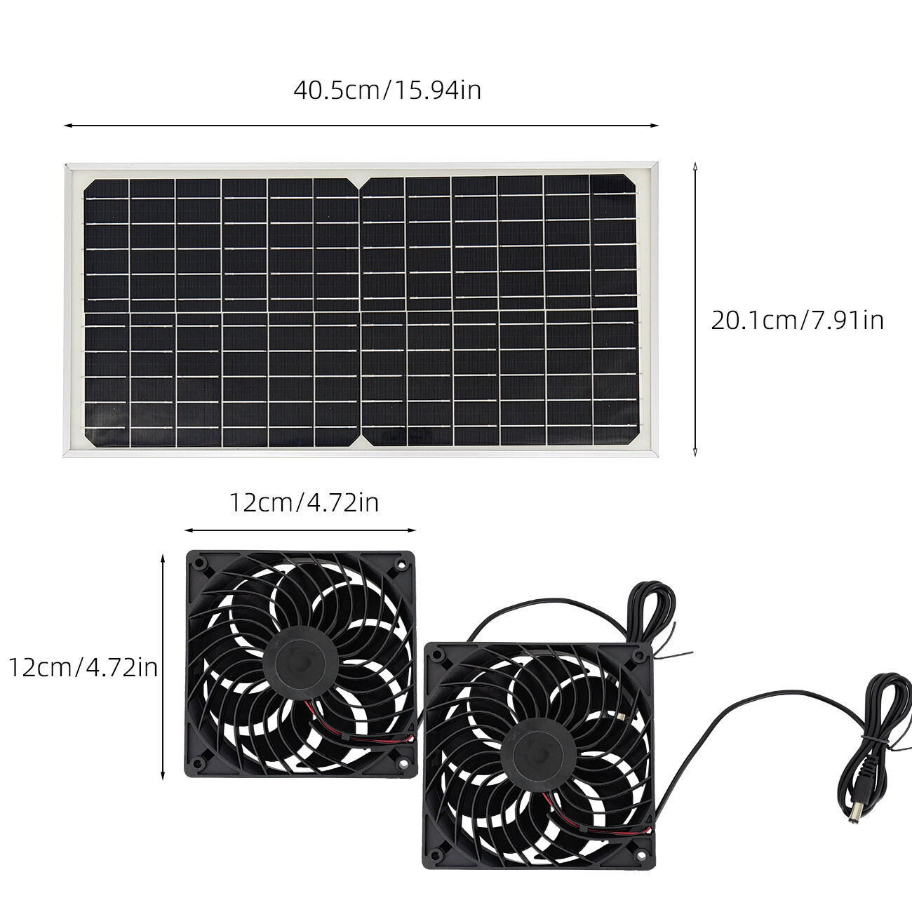 30W Solar Powered Fan for Shed,Chicken Coop,Greenhouse Waterproof Exhaust Fan us