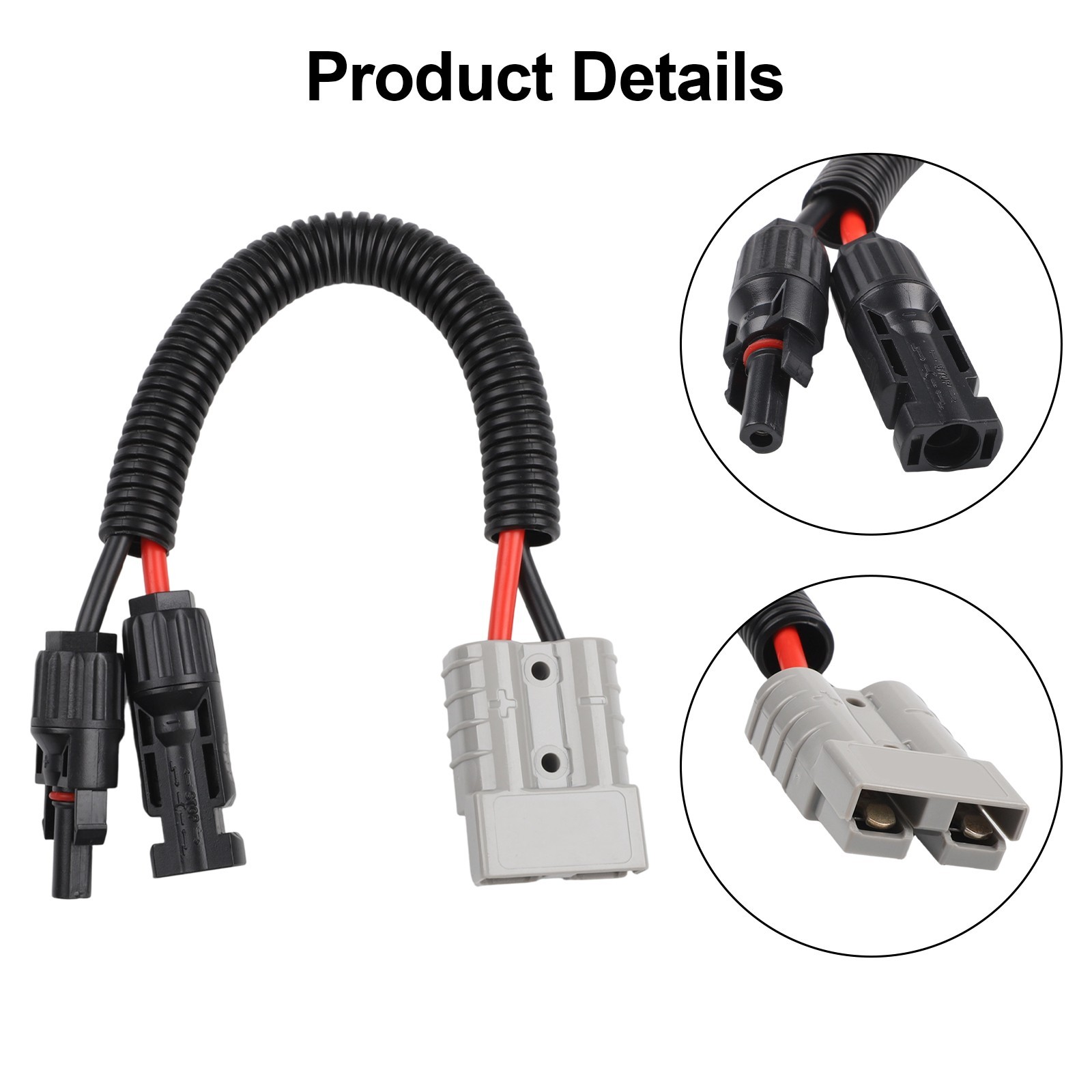 30cm SG50A600V Solar Panel Cable Wiring Y Adapter for Energy Solutions