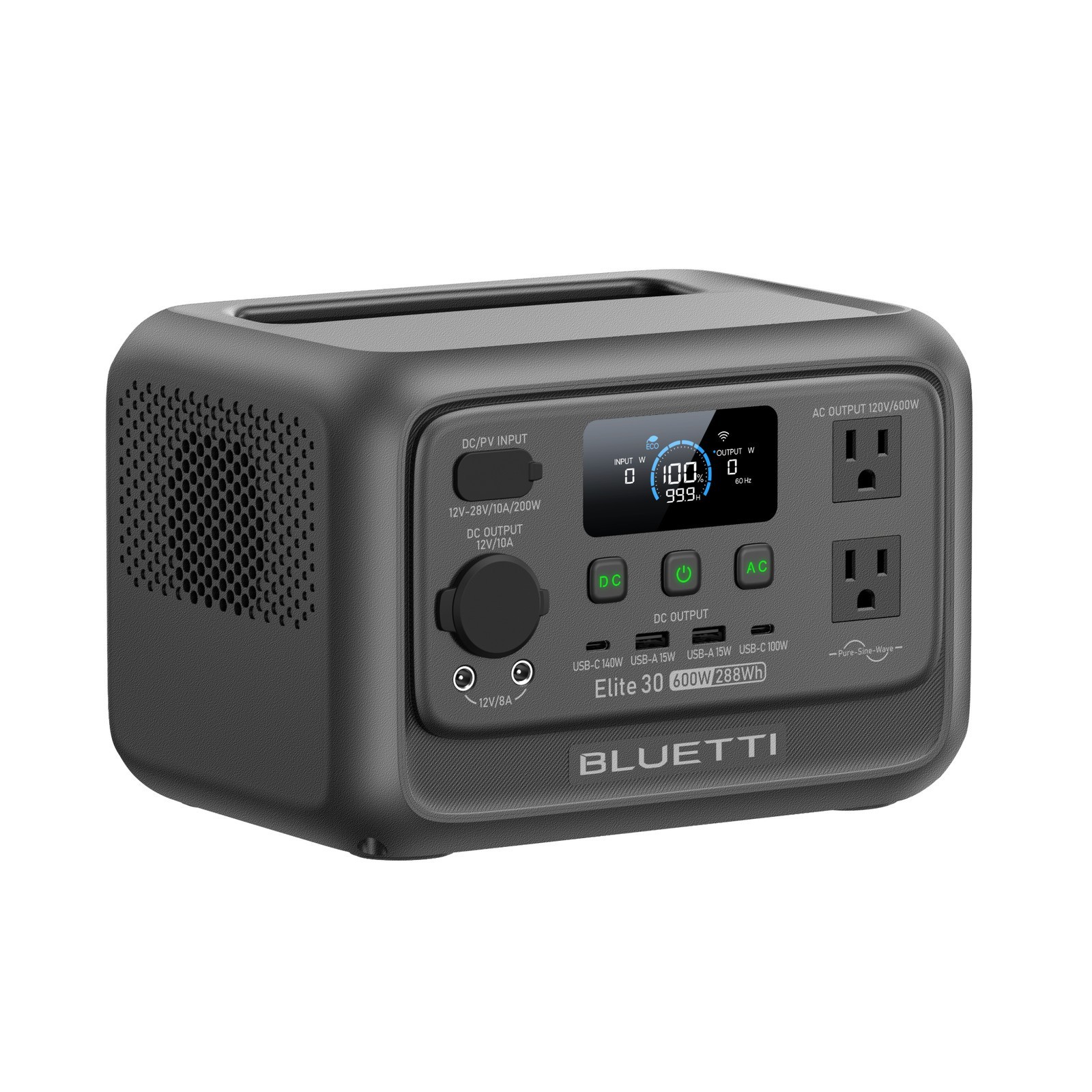 BLUETTI Elite 30 V2+60W Solar Panel 288Wh Portable Power Station LFP for Trip