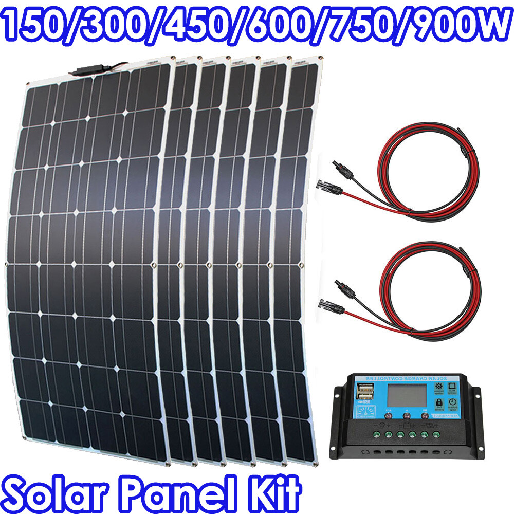 900 Watts Solar Panel Kit 40A 12V Battery Charger with Controller Caravan Boat