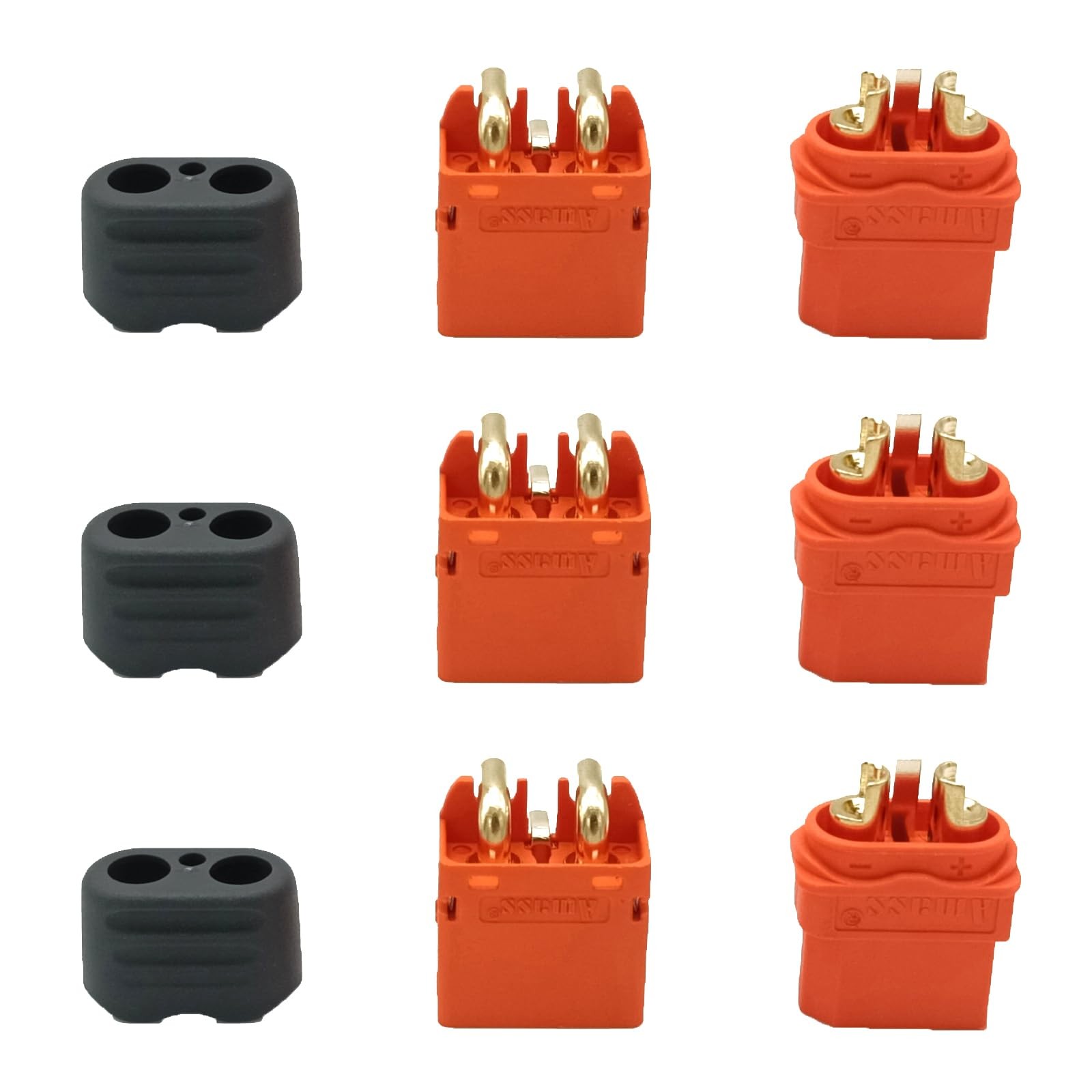 3 Pairs XT60I-F Plug Female Connector with Sheath Housing and XT60IPW-M Plug …