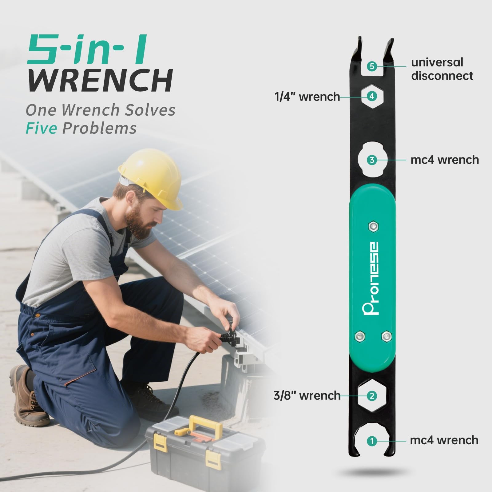 Pronese Metal Solar Mc4 Disconnect Tool made by Heavy-Duty Steel,…