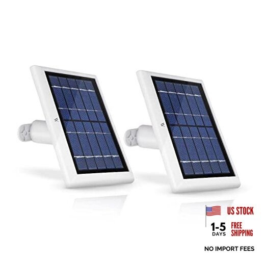 Solar Panel Compatible with Ring Spotlight Cam/Plus/Pro Battery, 2 Pack White
