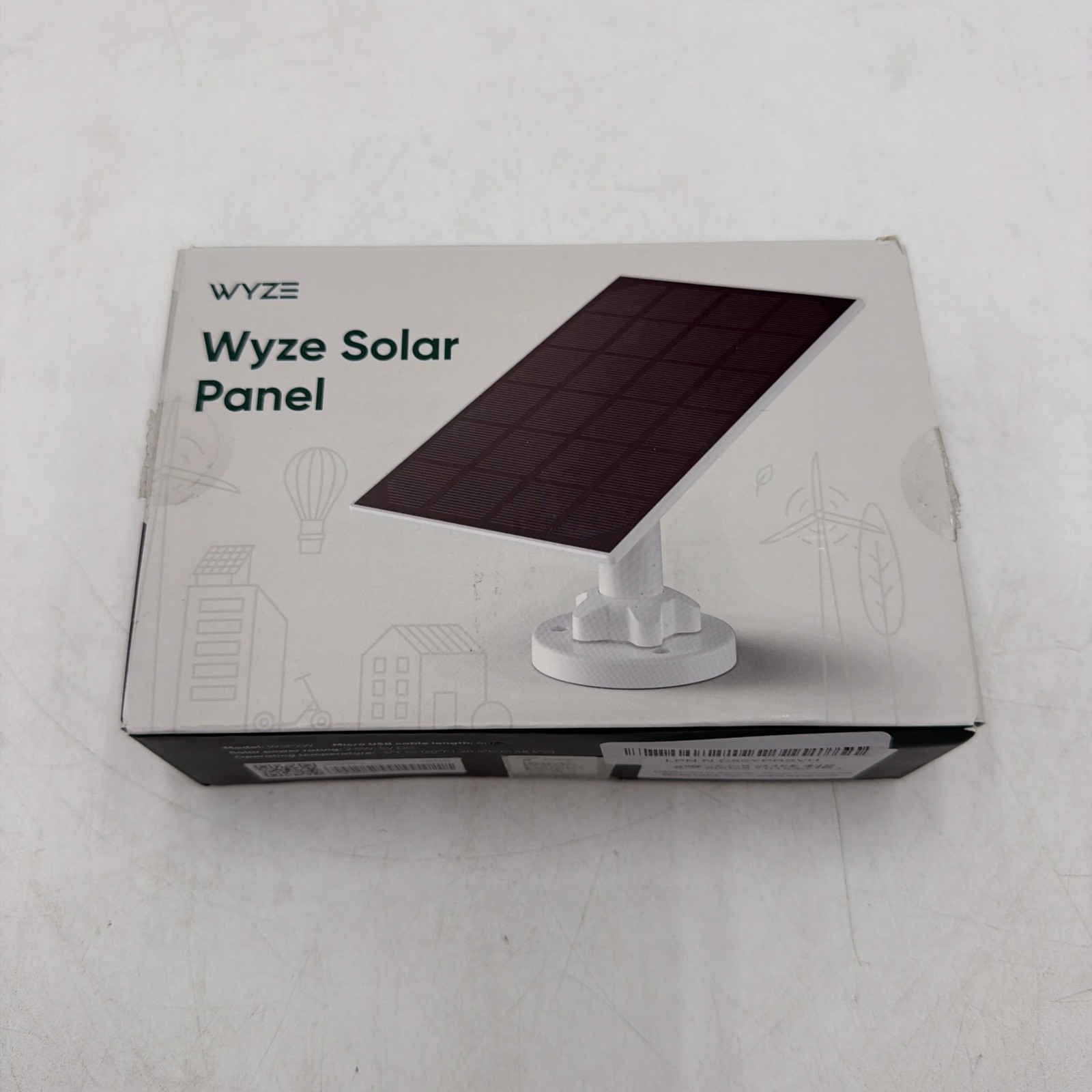 Wyze WSP2W Outdoor Security Camera Solar Panel White Tested