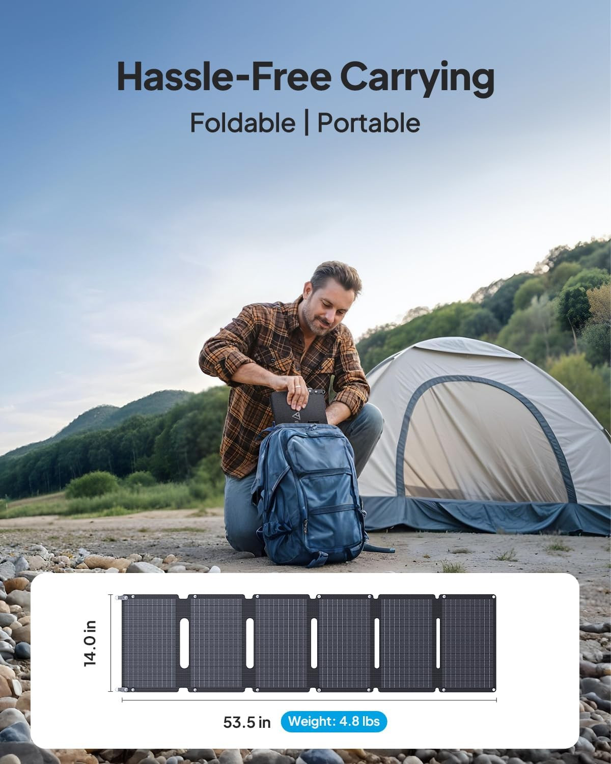 BLUETTI Solar Generator AC50B with 60W Solar Panel Included, 448Wh Portable Powe