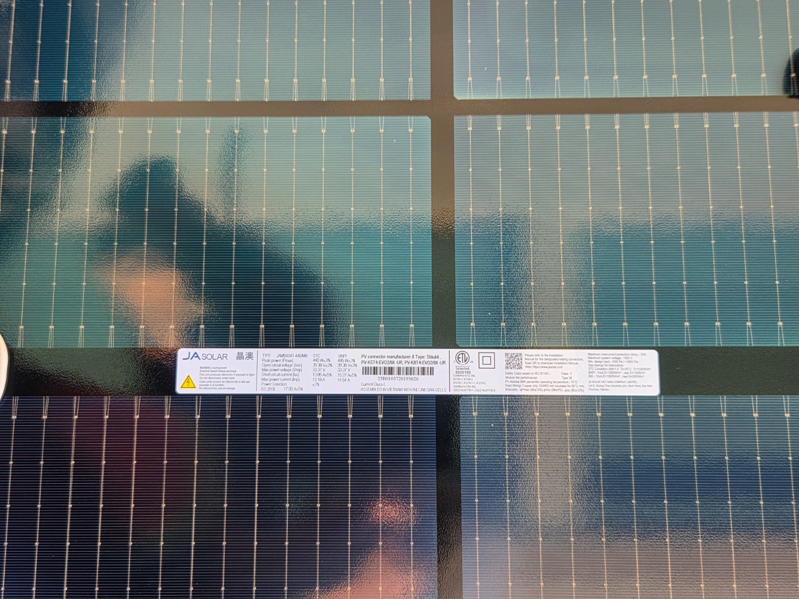 440W JA Solar ALL BLACK BIFACIAL solar modules, NEW JAM54D41-440/MB