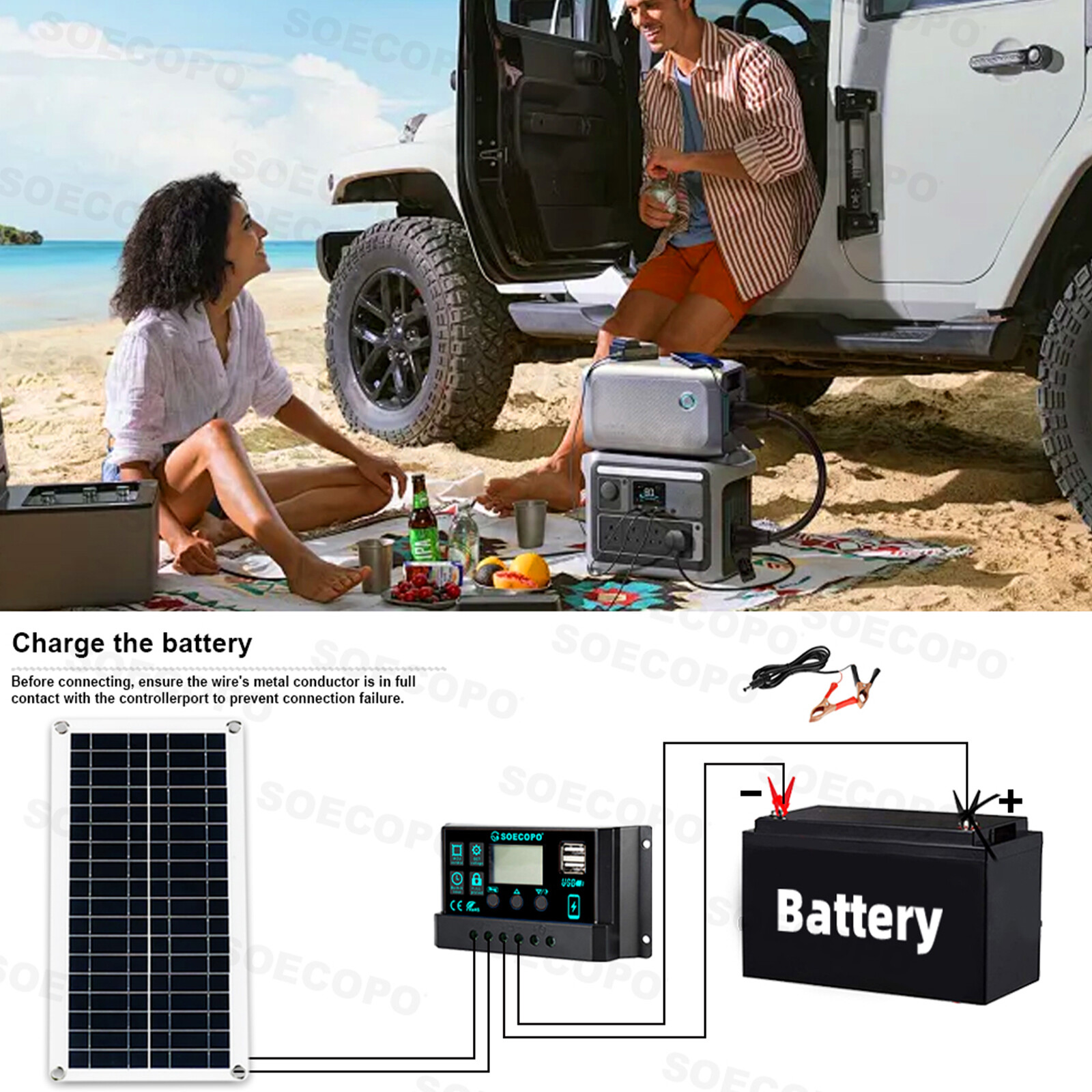 6000W Off-Grid Solar System Complete Kit Dual12V/24V To 110V/220V Inverter 100A