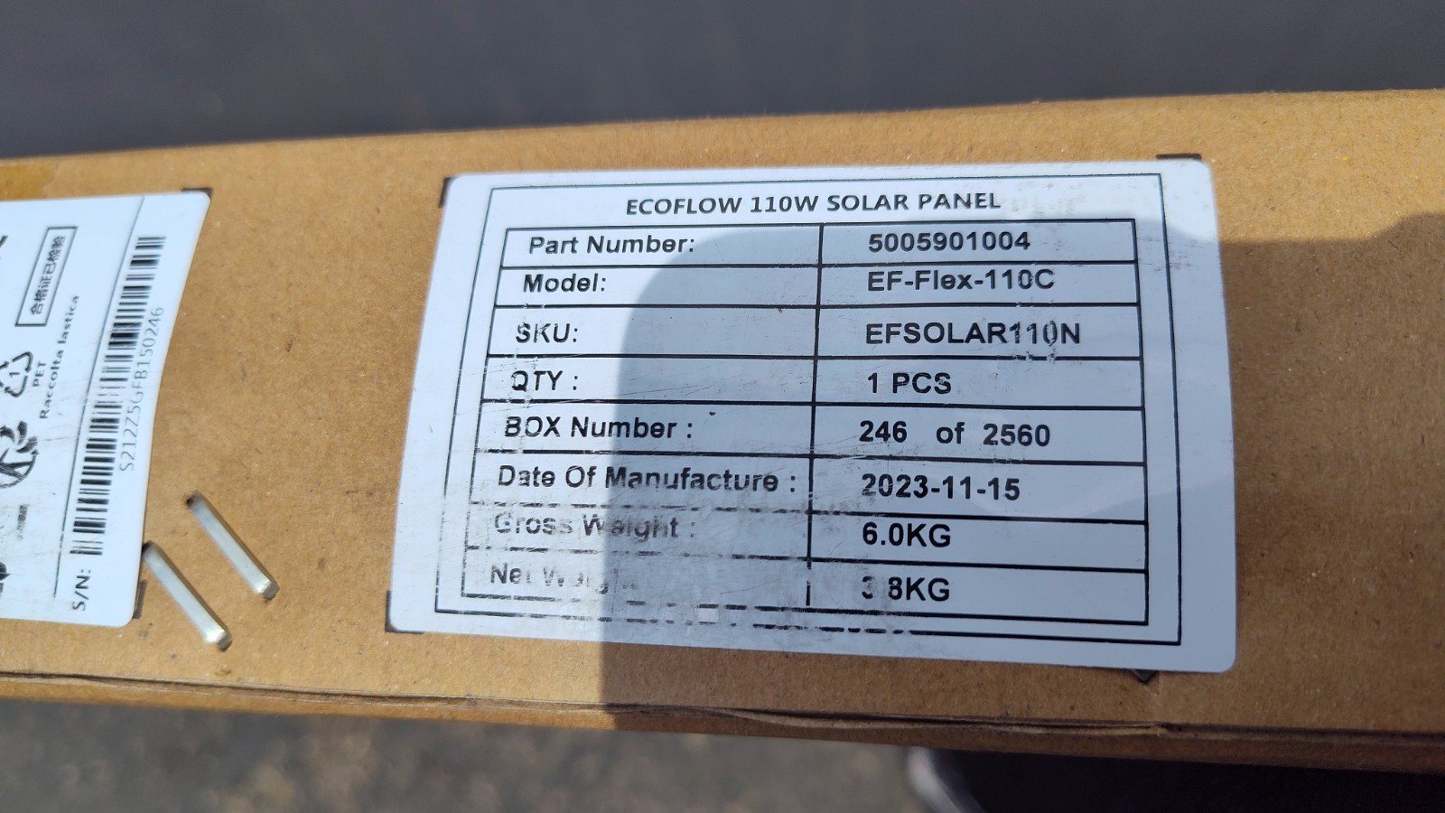 ECOFLOW EF-FLEX-110C 110W 21V IP68 Portable Solar Panel MSRP $399.99
