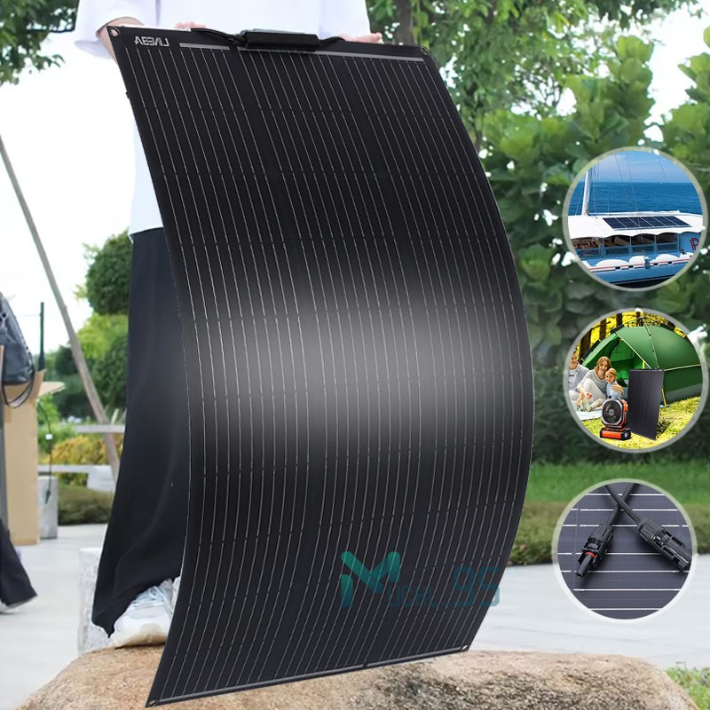 12V 100W 200W 300W 400W 1000W Monocrystalline Solar Panel Home RV Off-Grid Power
