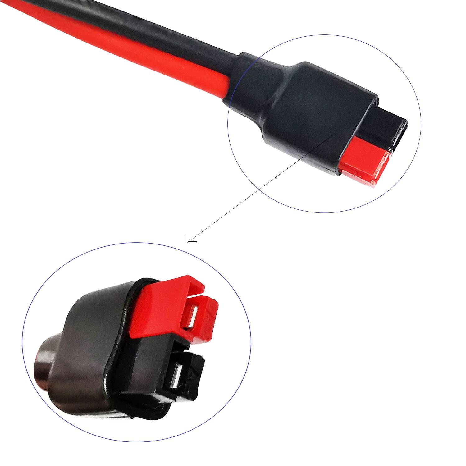 45A Connector Extension Cable Battery Charger Adapter 14AWG Solar Panel Exten…