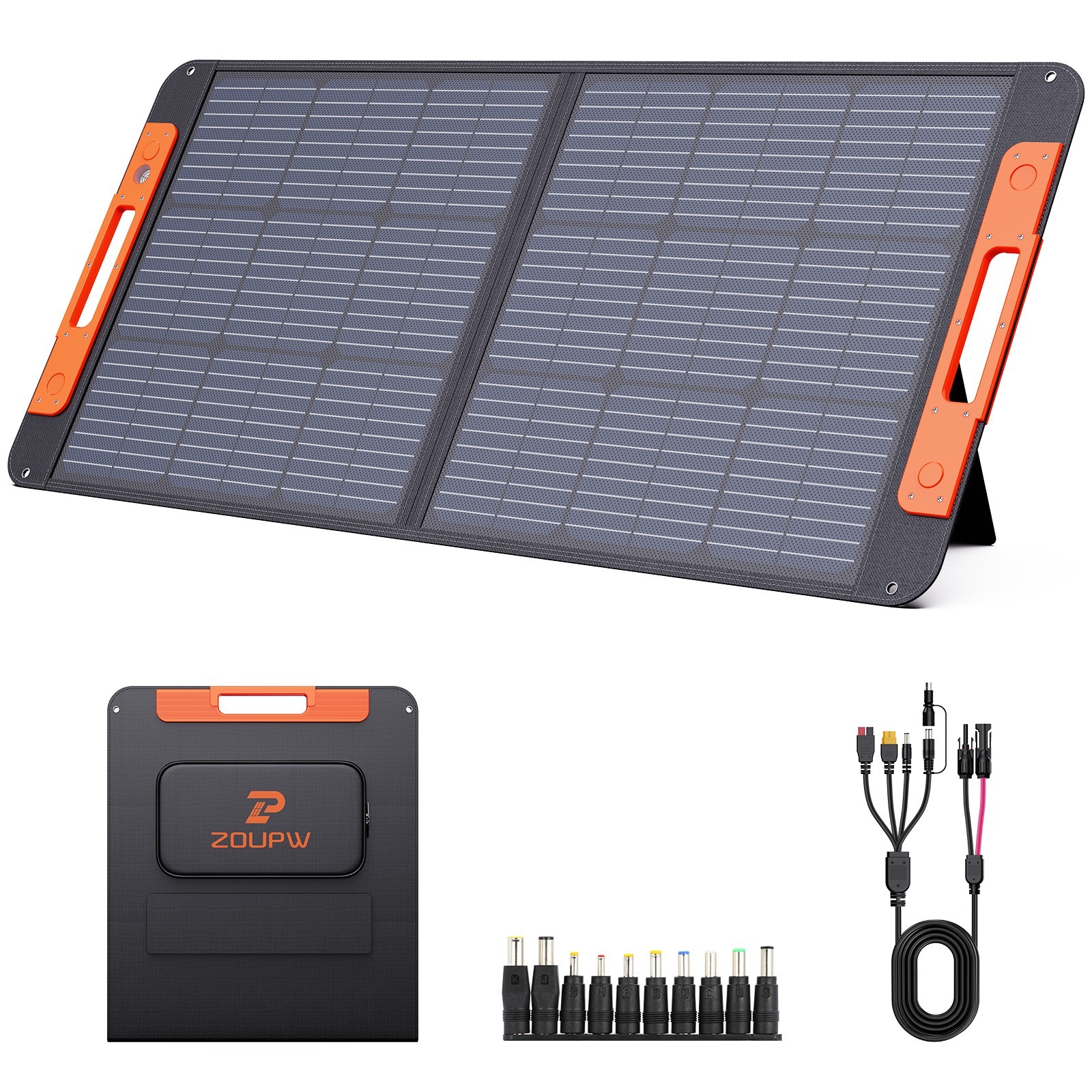 ZOUPW 100W Portable Solar Panel IP67 Waterproof for Power Station Camping RV