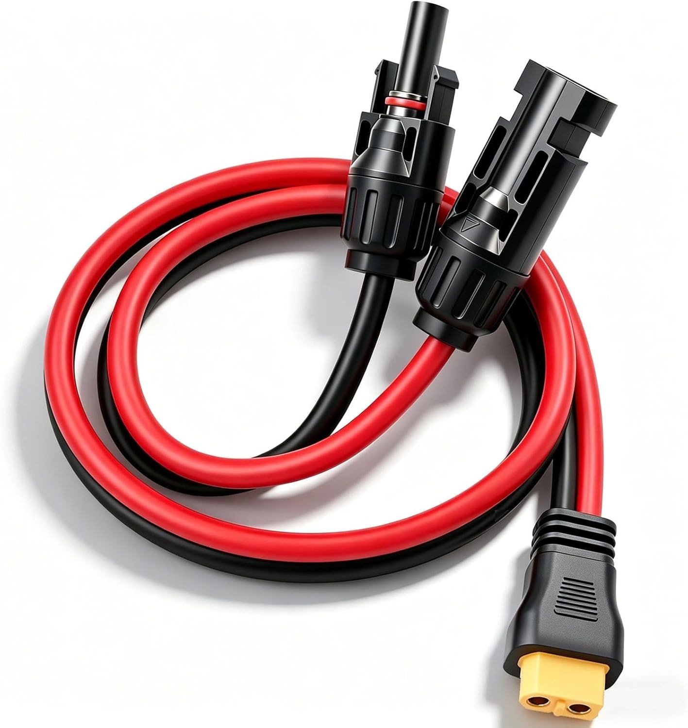 2FT Solar Panel Cable for Ecoflow 10AWG, Compatible with MC-4 to XT60 Plug Solar