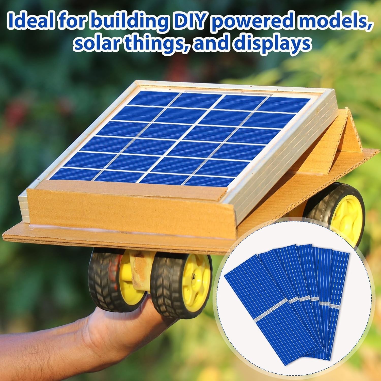 200pcs 0.5v 400ma Micro Mini Solar Cell for Solar Panels 52mm x 19 Mm/2” x 0….