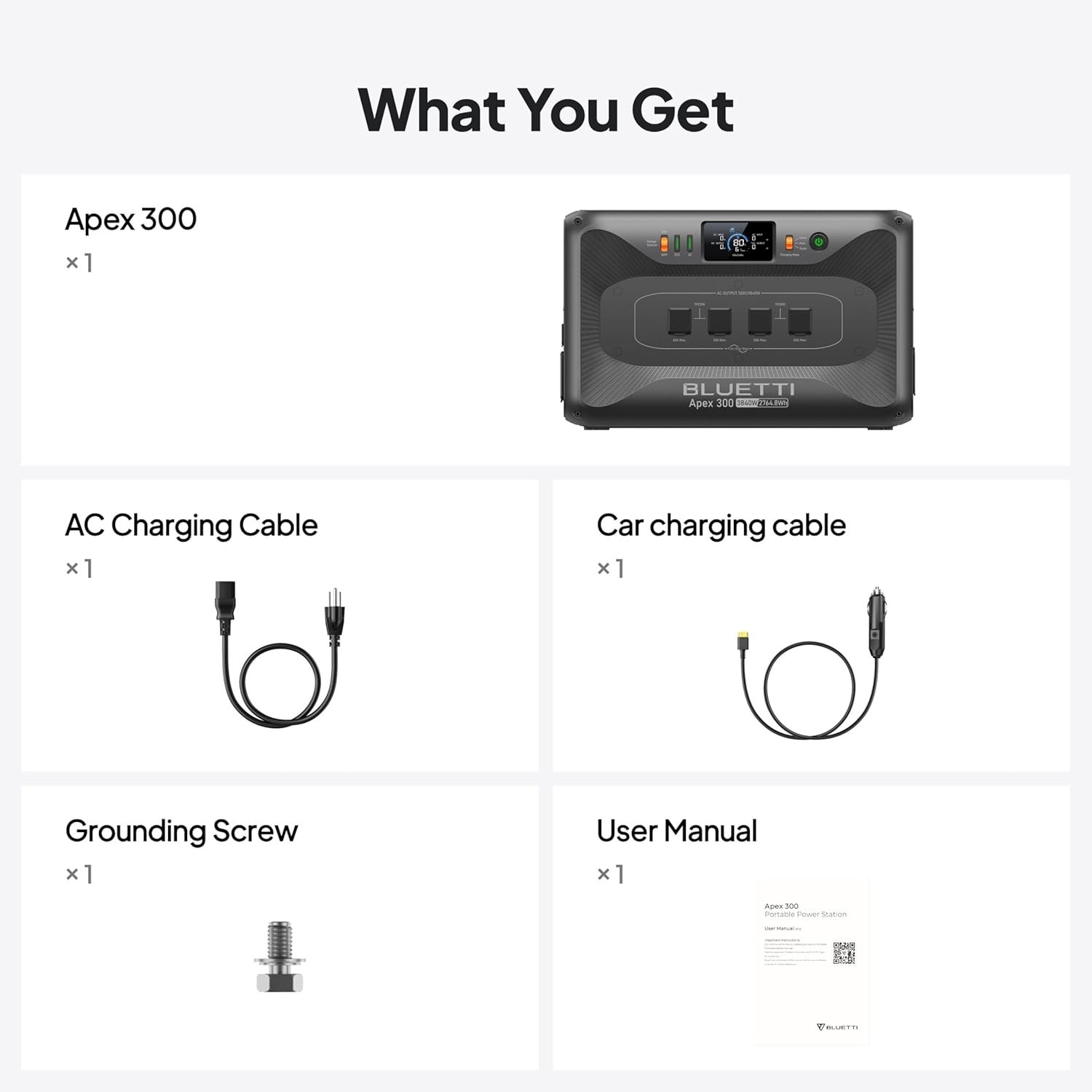 BLUETTI Apex 300 2764Wh 3840W Portable Power Station Expandable for Backup NEW