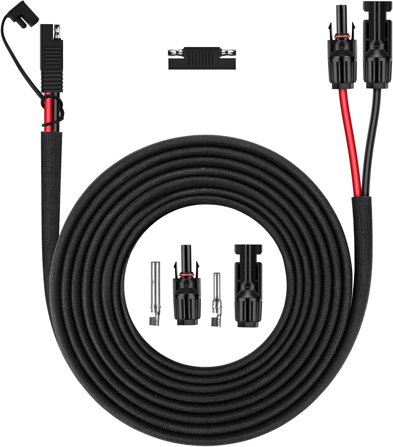 10AWG Solar Panel Connector Cable, 20Ft SAE to Male & Female for RV Power