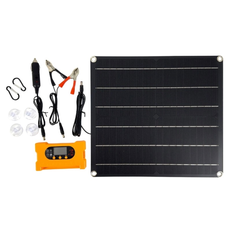 None Battery Direct Drive Solar Panel 25W 18V Monocrystalline Solar Panel Kits