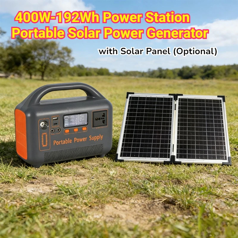 400W Portable Power Station Solar Generator 220V 192Wh Lifepo4 Power Bank for Ca