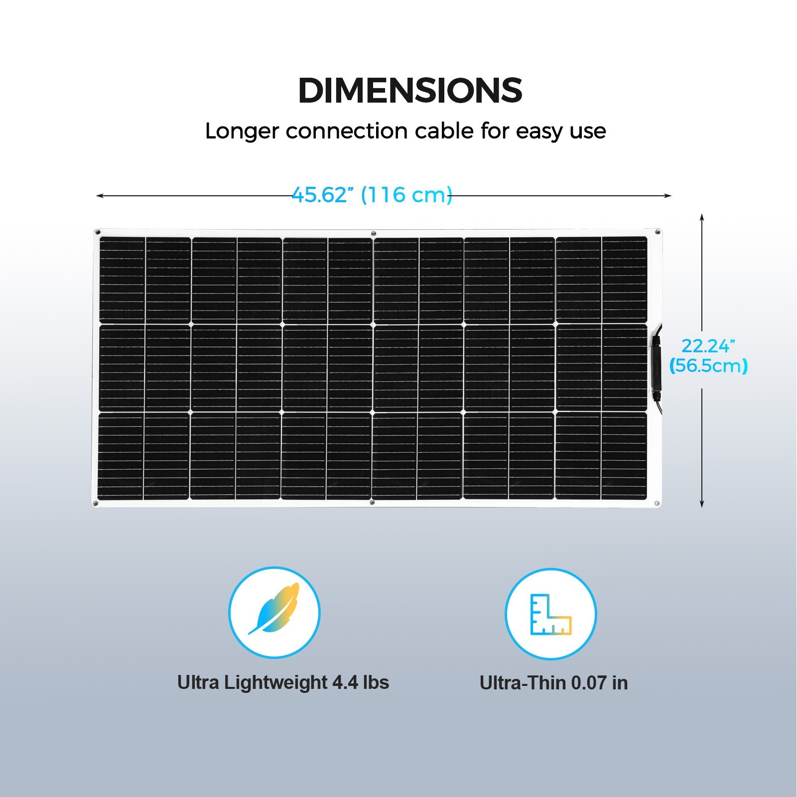 150 Watt Flexible Solar Panel 12V Monocrystalline Solar PV Charging For RV Boats