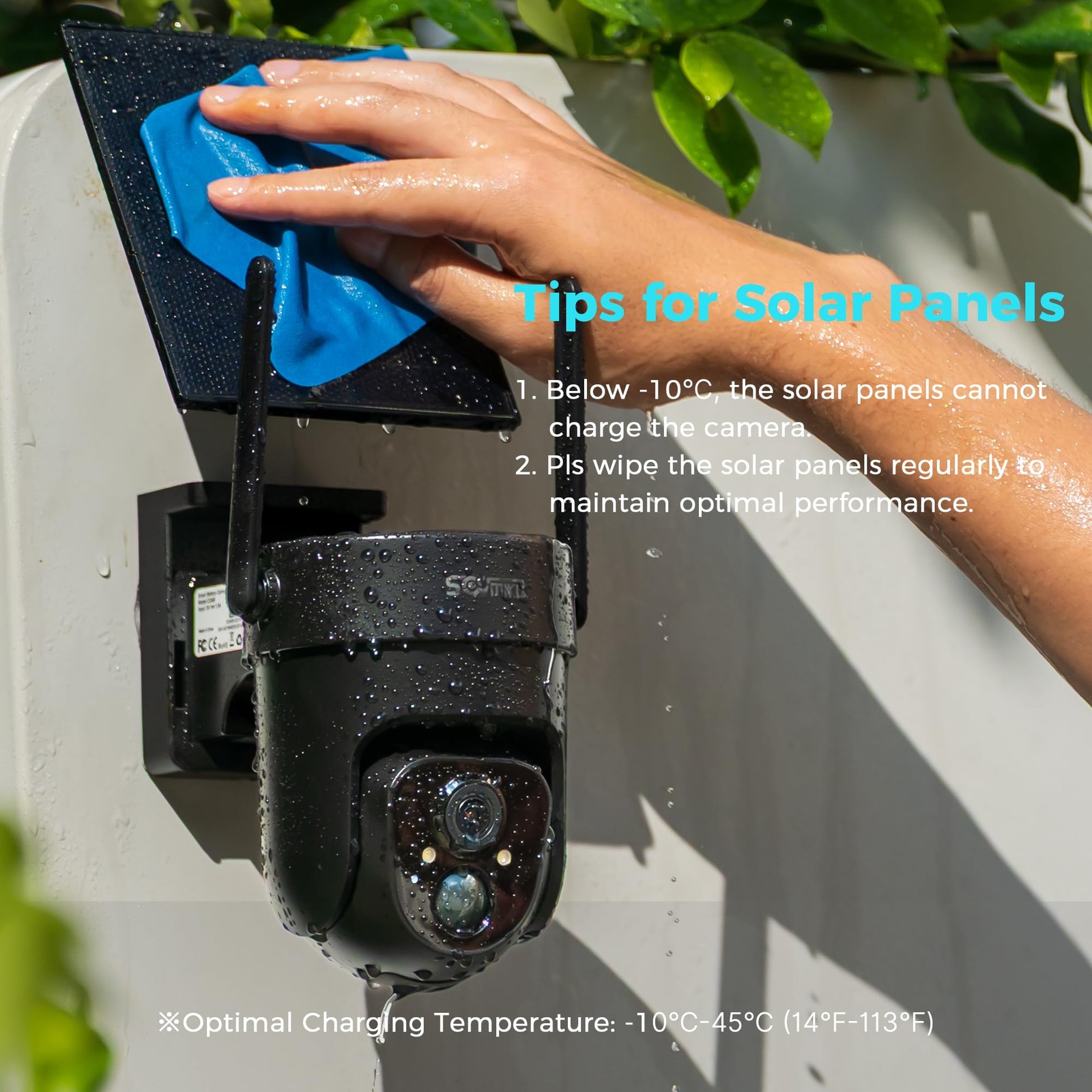 Vicohome 5V Solar Panels for Security Cameras for Bird Feeder 23% Energy Conv…