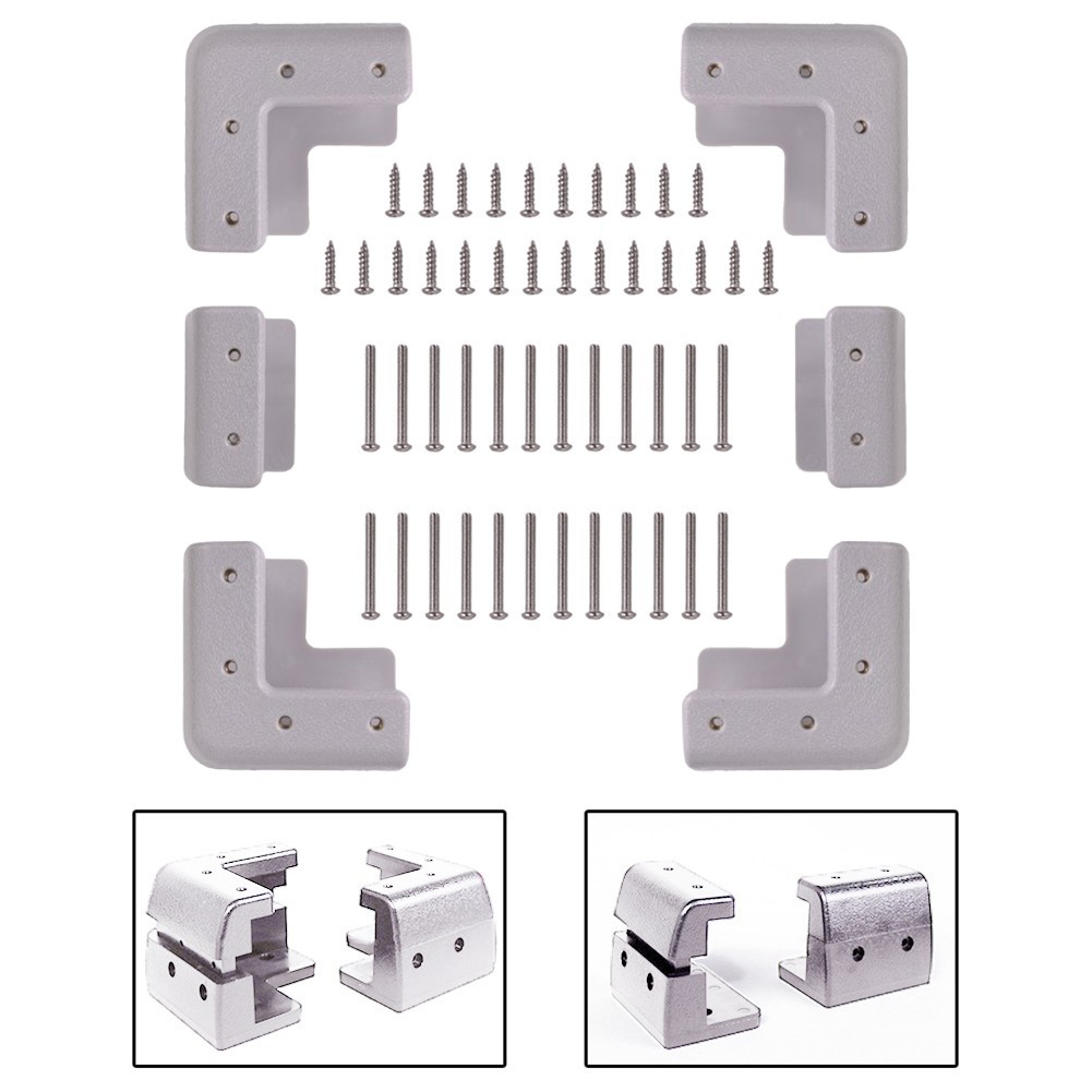 ABS Corner Bracket Kit for Solar Panel Mounting on For RV and Boat Deck