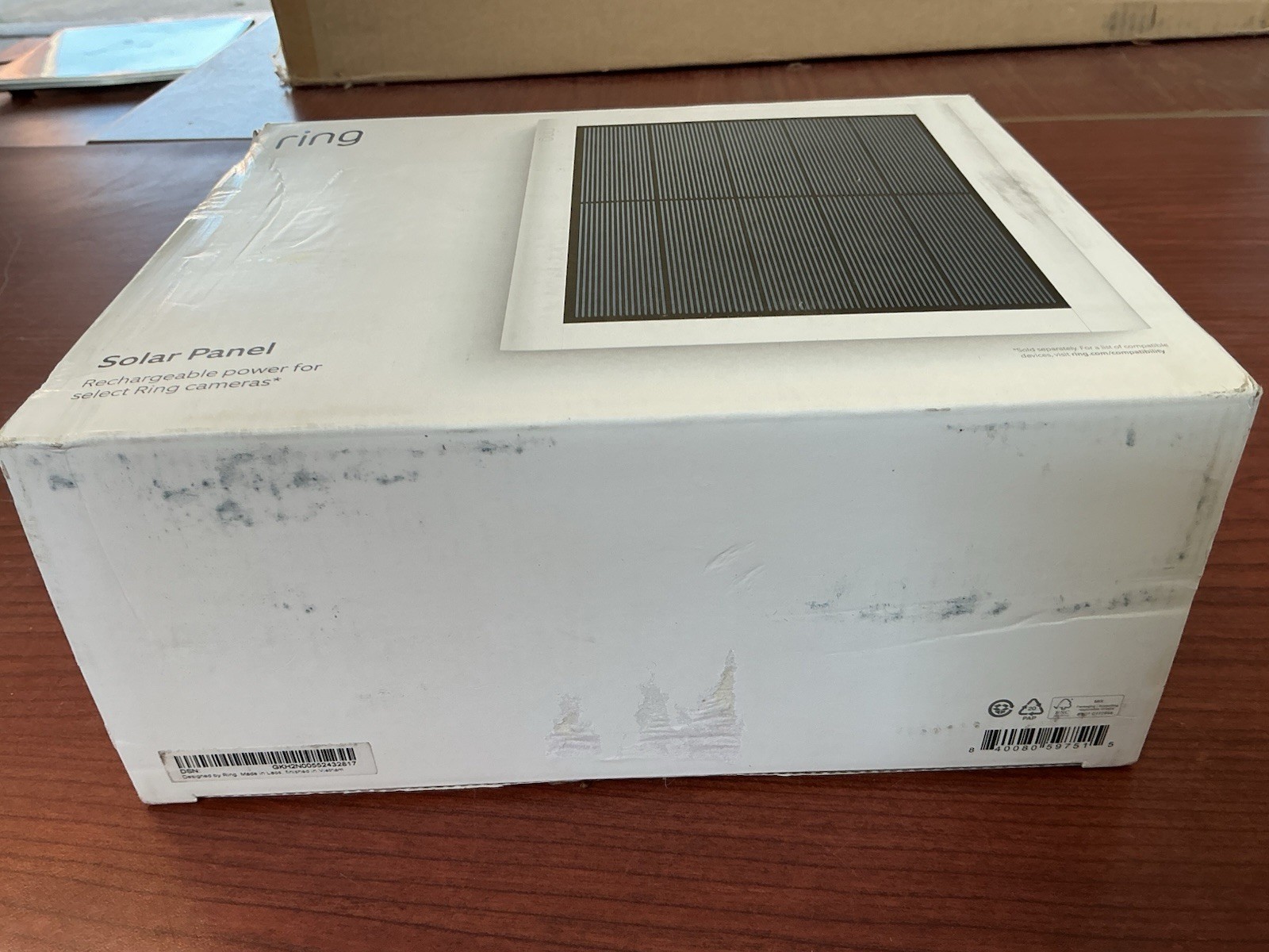 Ring 4W Solar Panel Charger for Ring Security Cameras White New Open Box B67