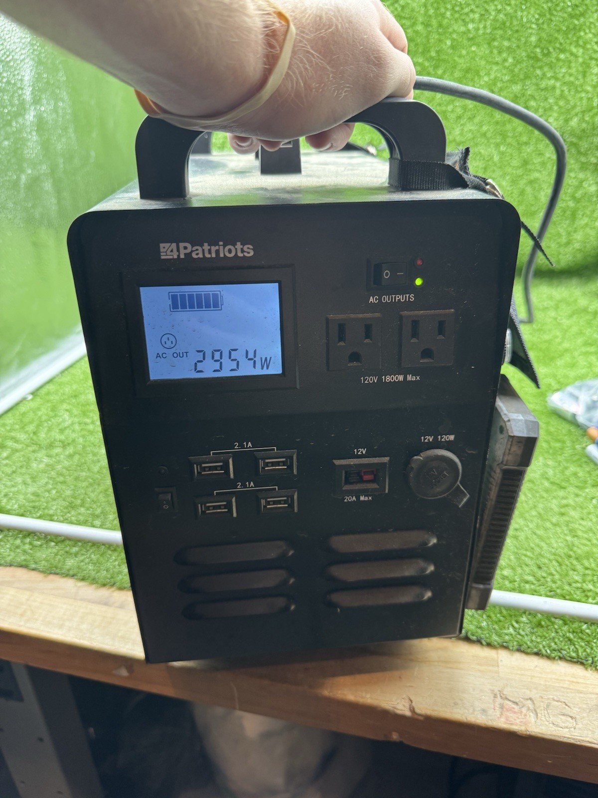 4PATRIOTS 1800w 12V Portable Power Generator ~ Works. s3