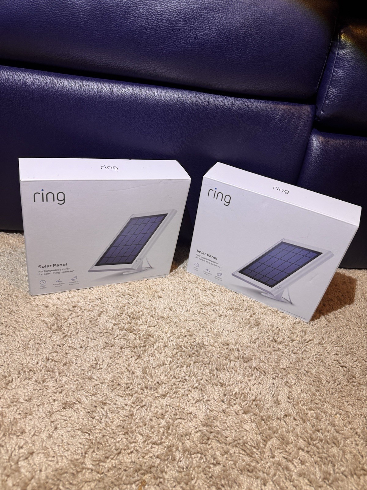 Ring Solar Boost Adjustable Mount Weather Resistant Solar Panel 2 Pack White