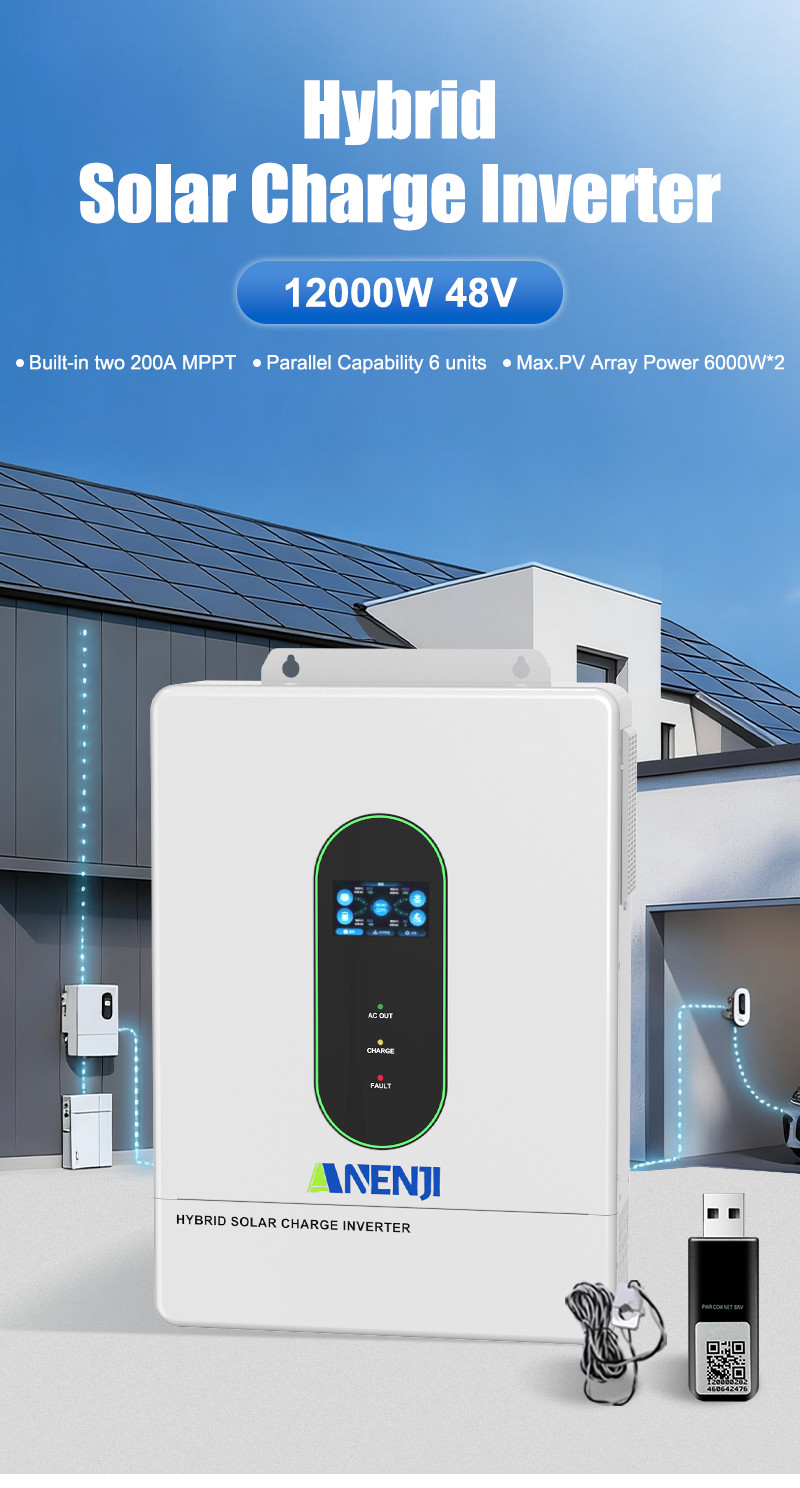16kWh 48V 314AH LiFePO4 Battery + 12000kw 48V Solar Hybrid Inverter 120V/240V