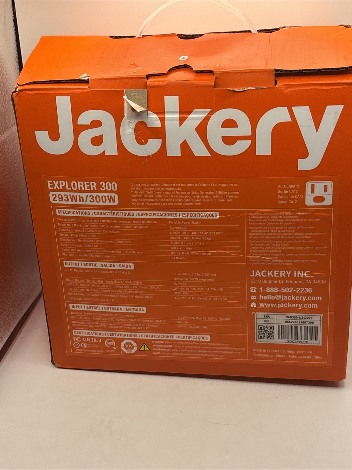 Jackery Explorer 550 Portable Power Station – 550Wh/500W Solar Generator