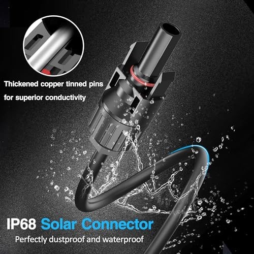 “9ft Solar Panel XT60 Charging Cable 12AWG – Extension Wire for Ecoflow Generato