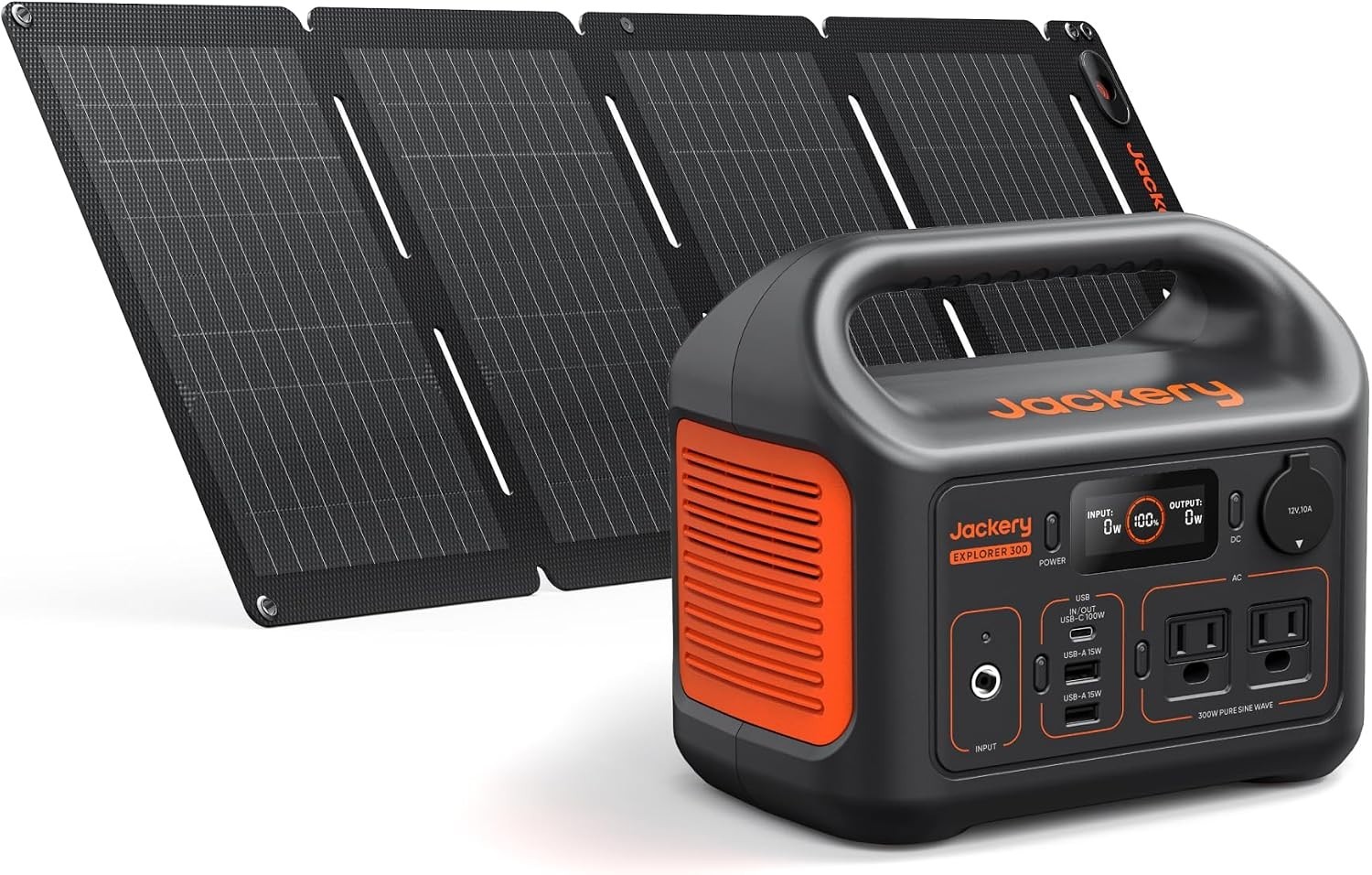 Jackery Solar Generator 300 and 40W Solar Panel,292Wh,300W AC | Pure Sine Wave A