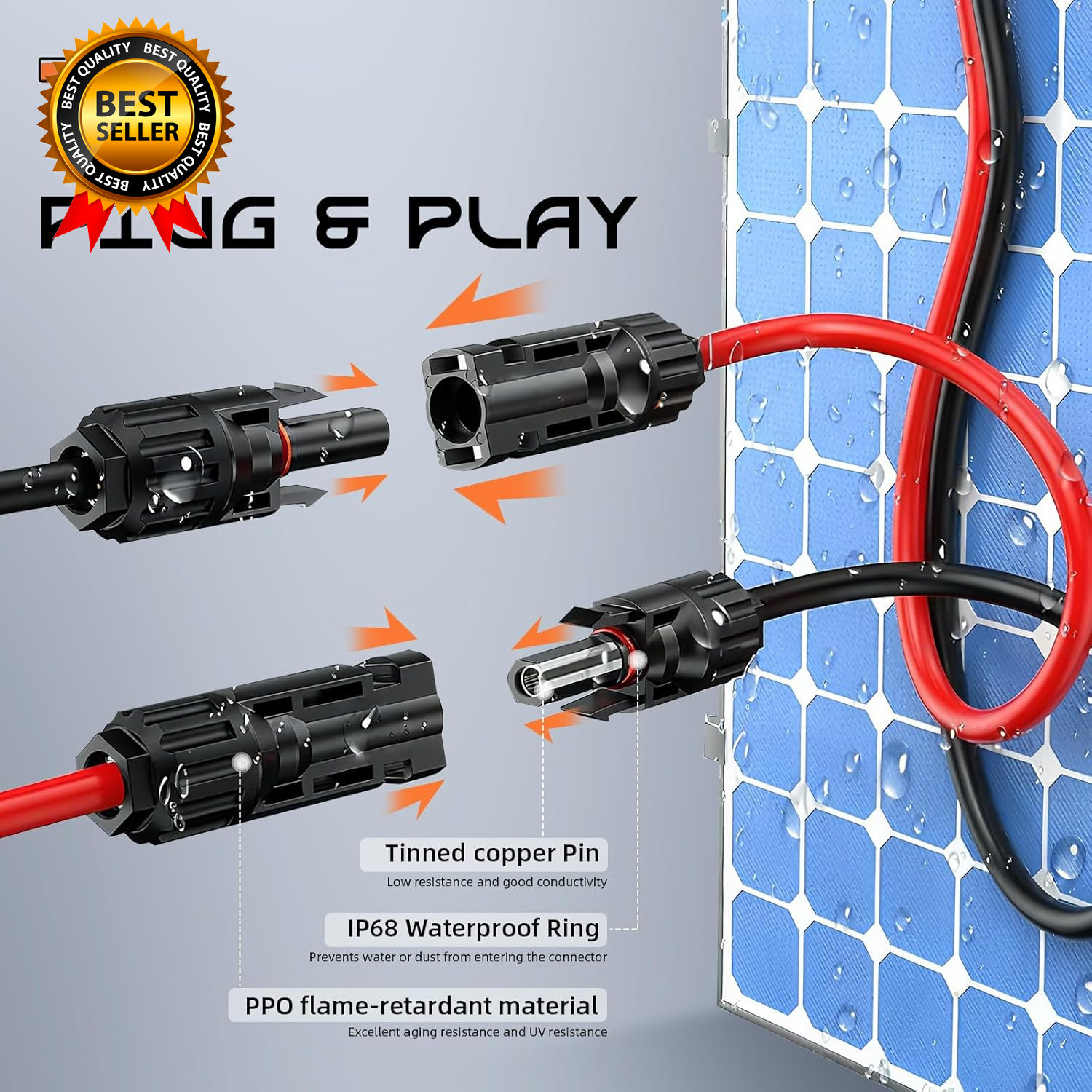 20FT 10AWG Solar to Xt60I 3 6 10 16 20 25FT Solar Panel Connector