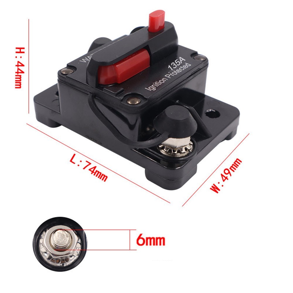 Manual Reset 135A Circuit Breaker with Push Button for Solar Applications