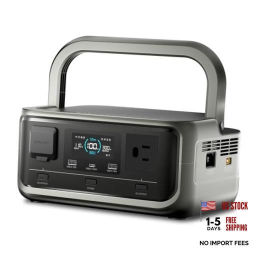 Portable Power Station 300W (600W Peak), 256Wh LiFePO4 Battery, 2 VOLIX P300