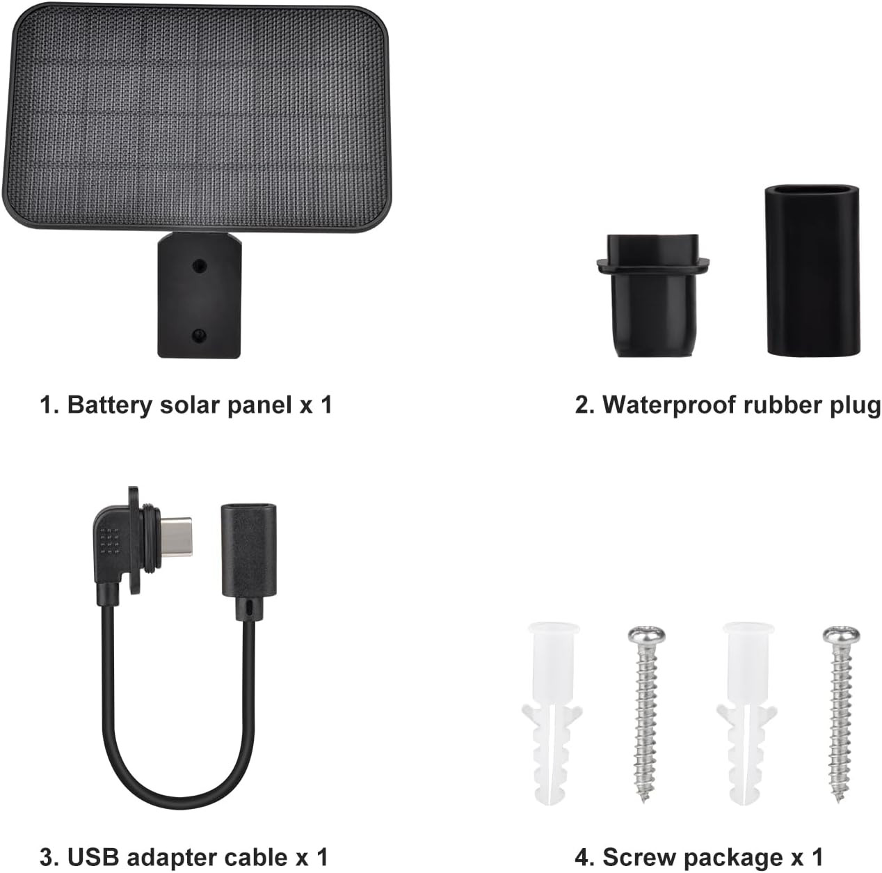 Solar Panel for Blink Outdoor 2K+/ Outdoor 4 (4Th Gen)/And XT/XT2 Camera, 4W 5V