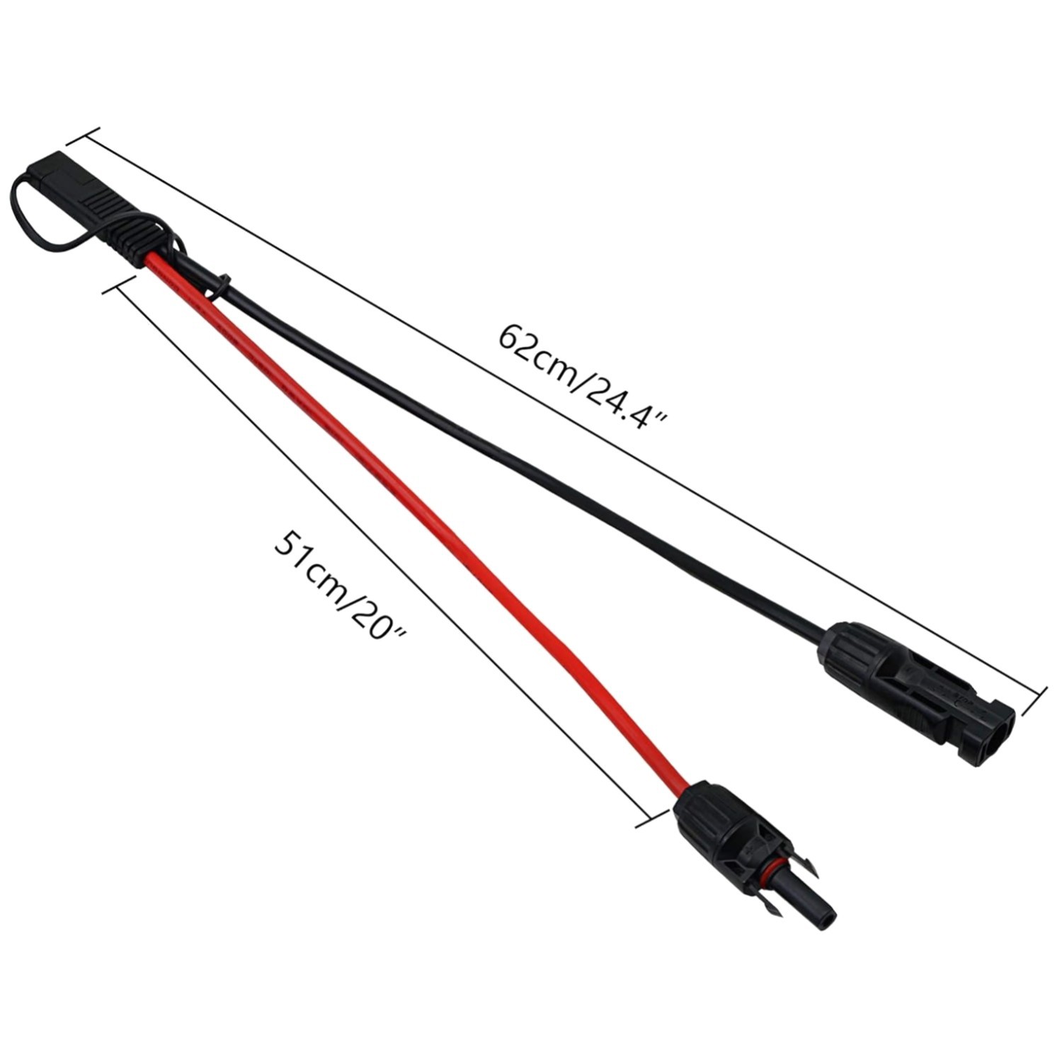 50cm 10AWG SAE Male Female Adapter Cable RV Solar