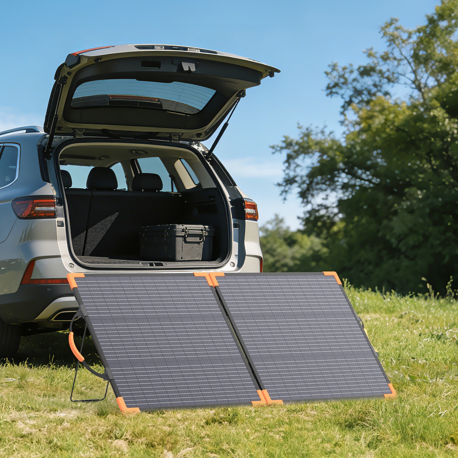 MHPOWOS Bifacial Portable Solar Panel 200Watt IP68 Waterproof Solar Charger Kit