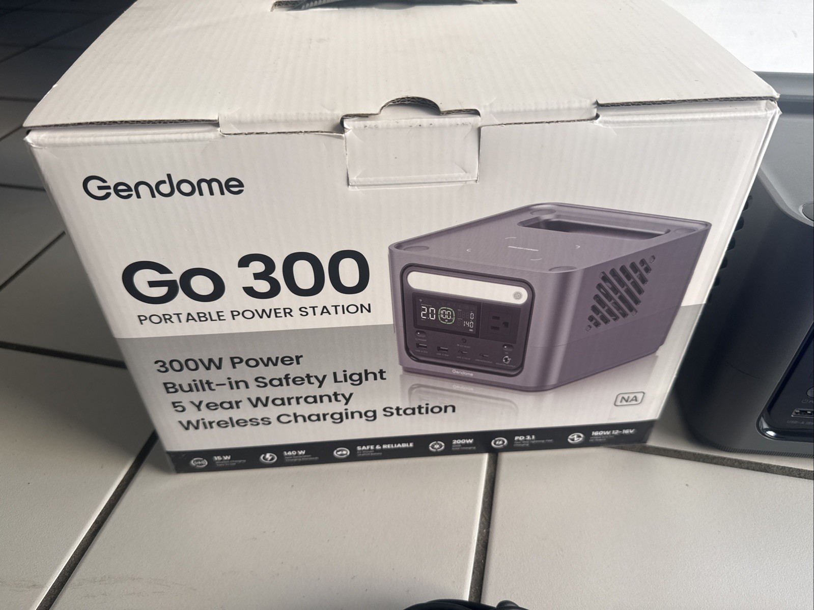 Portable Power Station Go 300 LiFePO4 Battery 300W AC Outlet SoLar Wireless