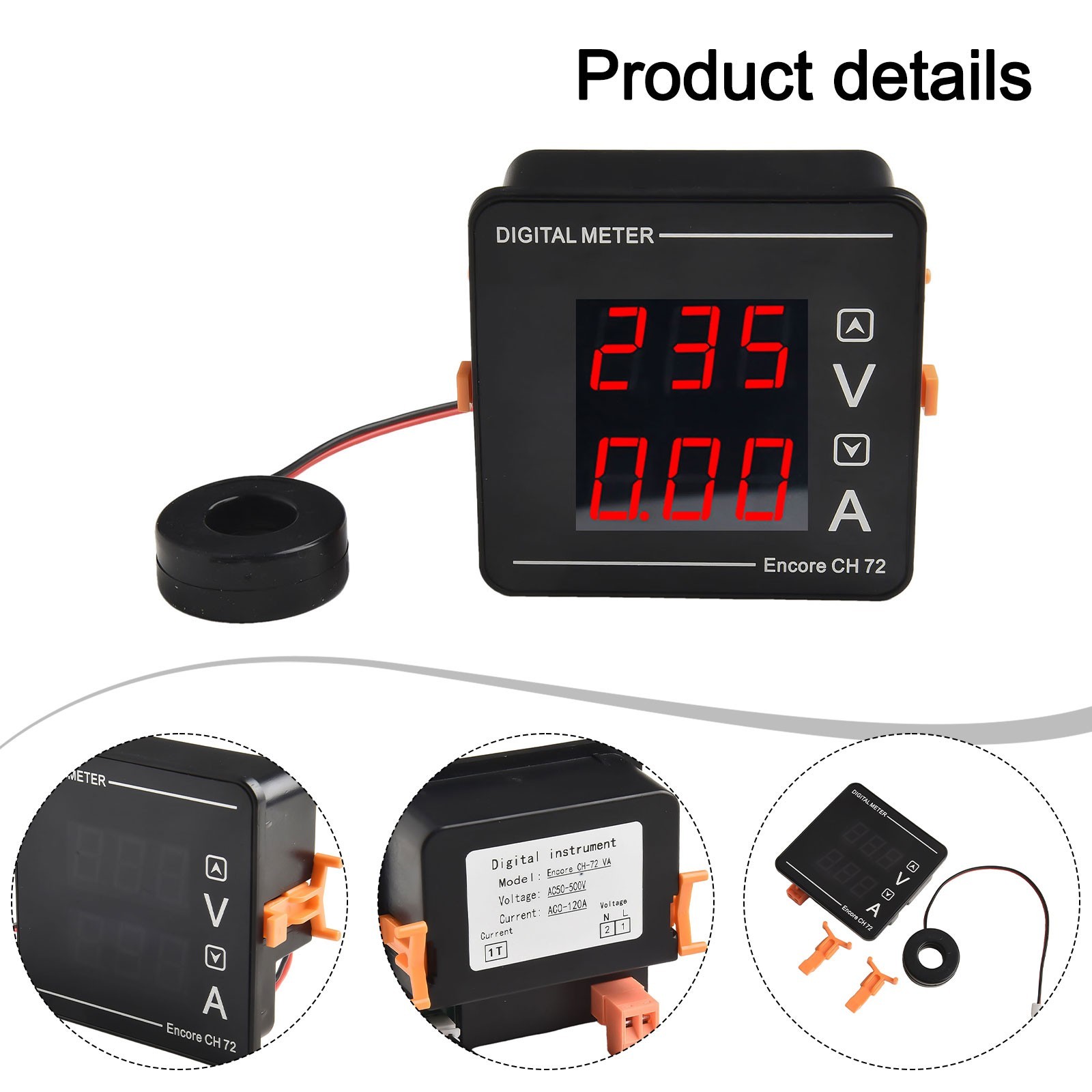 Reliable Dual Display Digital Meter for AC Voltage and Current Measurements