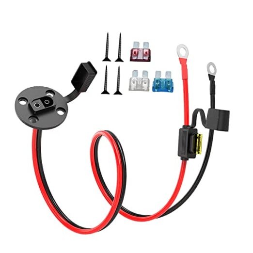 12AWG SAE Power Socket Sidewall Port to O Ring – 2FT SAE Socket to O Ring